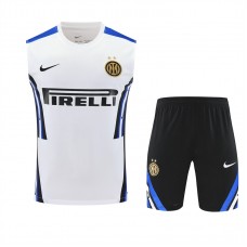 Inter Milan Adult Training Sleeveless White Soccer Kit 2025-26