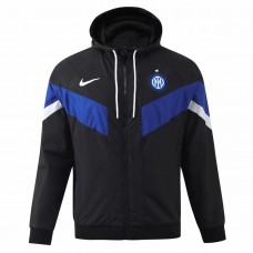 Inter Milan Mens Hooded Windrunner Soccer Jacket 2024-25 Inter Milan Mens Hooded Windrunner Soccer Jacket 2024-25
