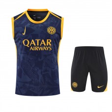 Inter Milan Adult Pre Match Champions League Sleeveless Soccer Kit 2024-25