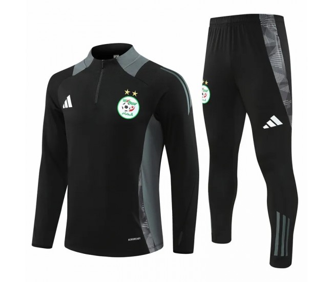Algeria Black Training Technical Soccer Tracksuit 2024-25