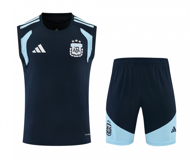 Argentina National Team Adult Navy Training Sleeveless Soccer Kit 2026