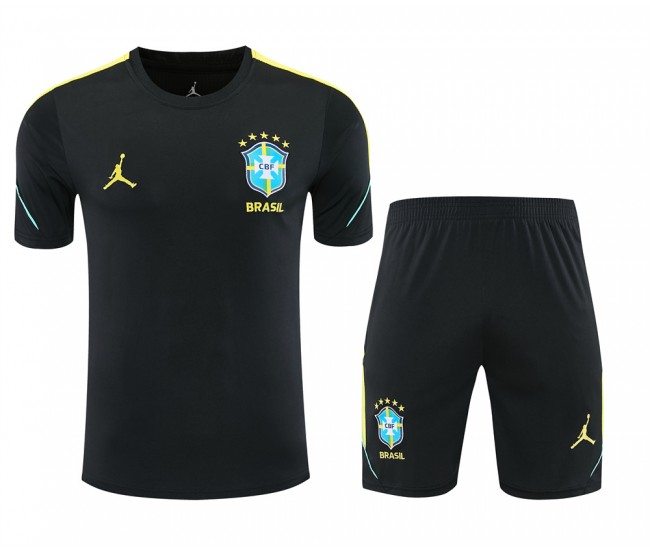 Brazil Adult Pre Match Black Soccer Kit 2026