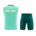 Brazil Adult Pre Match Sleeveless Green Soccer Kit 2026