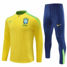Brazil National Team Yellow Training Technical Soccer Tracksuit 2024-25