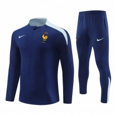 France National Team Navy Training Technical Soccer Tracksuit 2024-25