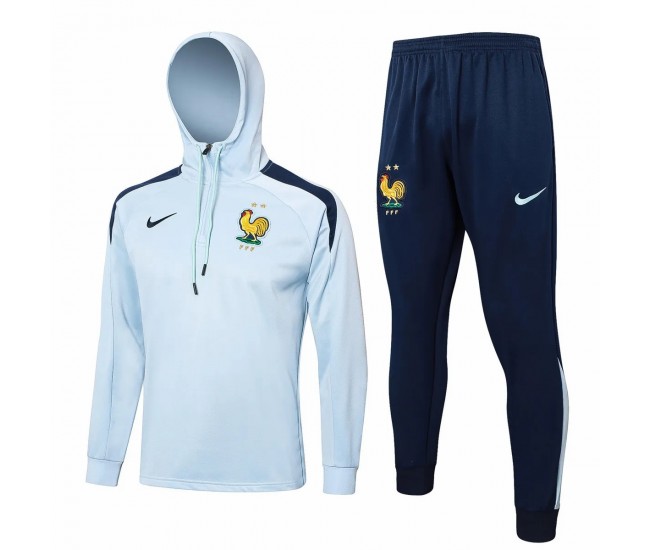 France National Team White Training Hooded Technical Soccer Tracksuit 2024-25