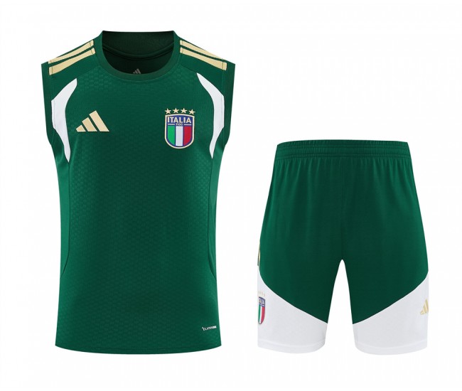 Italy Adult Green Training Sleeveless Soccer Kit 2026