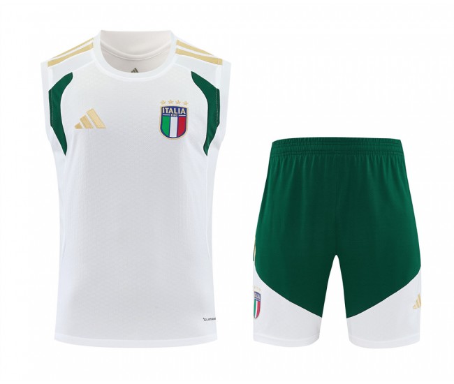 Italy Adult White Training Sleeveless Soccer Kit 2026