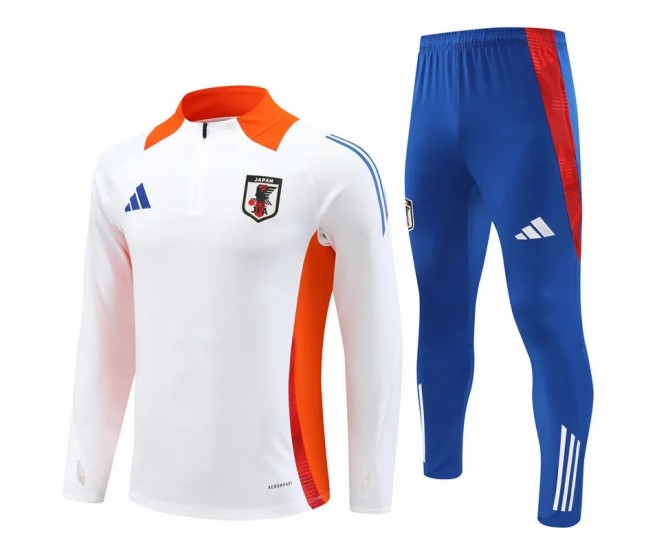 Japan White Training Technical Soccer Tracksuit 2024-25