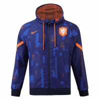 Holland Mens Blue Windbreaker Soccer Jacket 2024-25