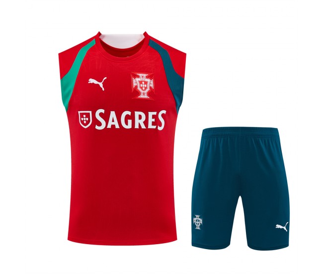Portugal Adult Red Pre Match Sleeveless Soccer Kit 2026