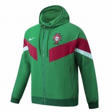 Portugal Mens Hooded Windbreaker Soccer Jacket 2024-25 Portugal Mens Hooded Windbreaker Soccer Jacket 2024-25