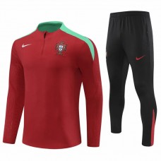Portugal National Team Red Training Technical Soccer Tracksuit 2023-24 Portugal National Team Red Training Technical Soccer Tracksuit 2023-24