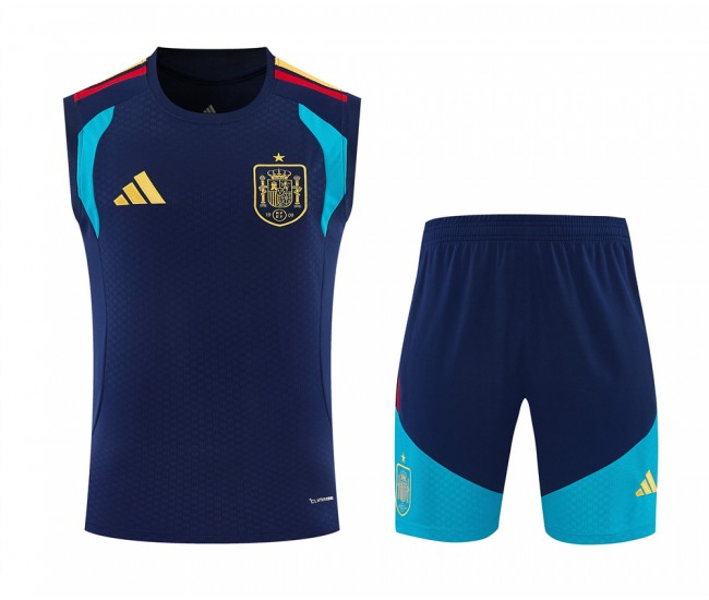 Spain Adult Navy Training Sleeveless Soccer Kit 2026