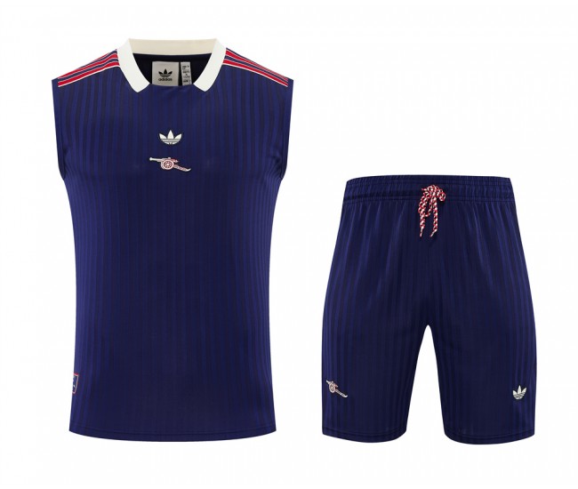 Arsenal Adult Navy Terrace Icons Sleeveless Soccer Kit 2025-26
