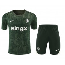 Chelsea Adult Pre Match Training Green Soccer Kit 2025-26 Chelsea Adult Pre Match Training Green Soccer Kit 2025-26
