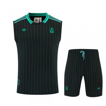 Liverpool FC Adult Terrace Icons Black Sleeveless Soccer Kit 2025-26
