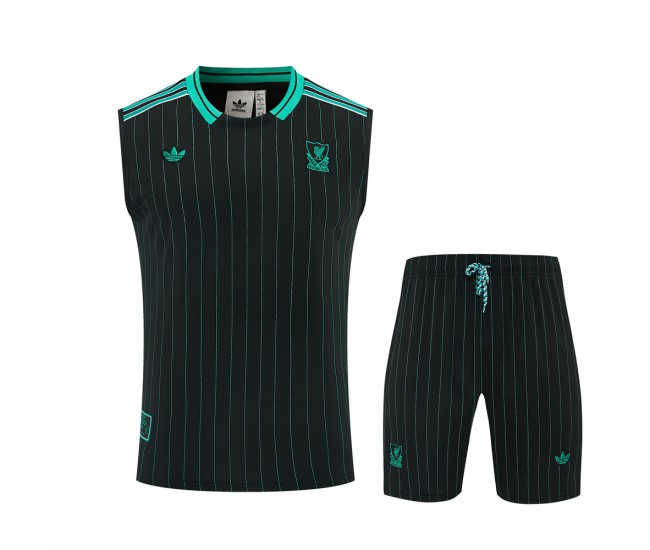 Liverpool FC Adult Terrace Icons Black Sleeveless Soccer Kit 2025-26