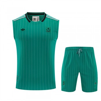 Liverpool FC Adult Terrace Icons Green Sleeveless Soccer Kit 2025-26