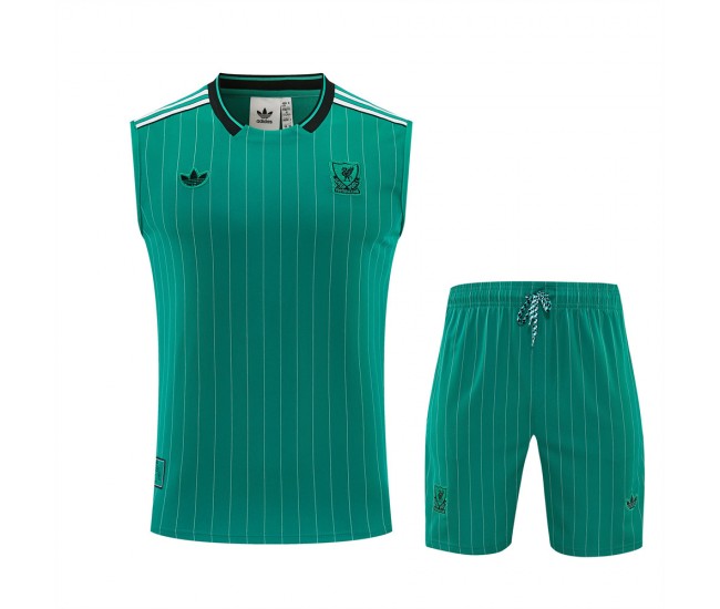Liverpool FC Adult Terrace Icons Green Sleeveless Soccer Kit 2025-26