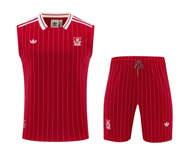 Liverpool FC Adult Terrace Icons Red Sleeveless Soccer Kit 2025-26