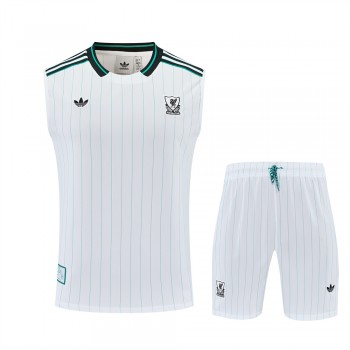 Liverpool FC Adult Terrace Icons White Sleeveless Soccer Kit 2025-26