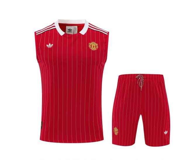 Manchester United Adult Terrace Icons Red Training Sleeveless Kit 2025-26