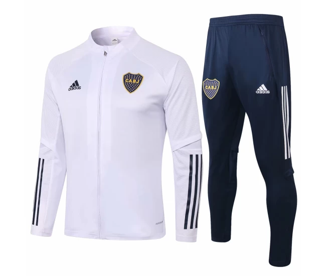 Adidas Boca Juniors White Presentation Soccer Tracksuit 2020