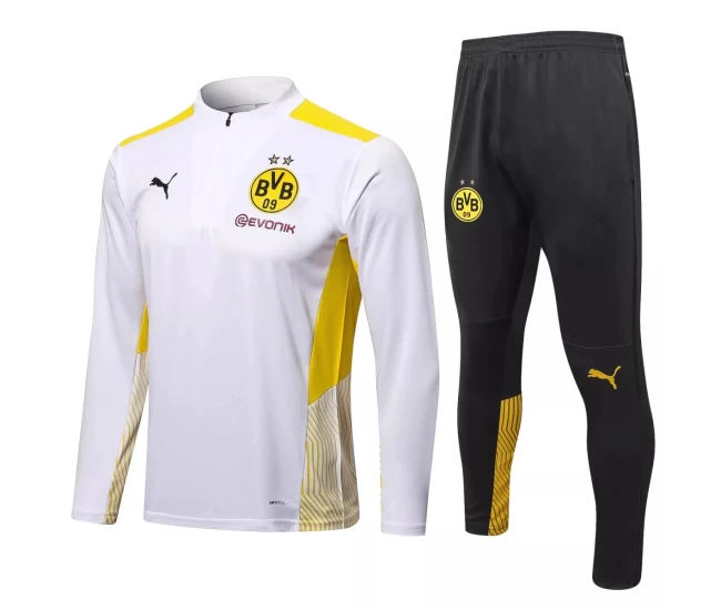 BVB Borussia Dortmund White Training Technical Soccer Tracksuit 2021-22