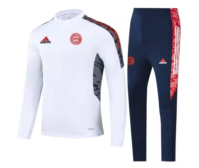 Bayern Munich White Training Technical Soccer Tracksuit 2021-22