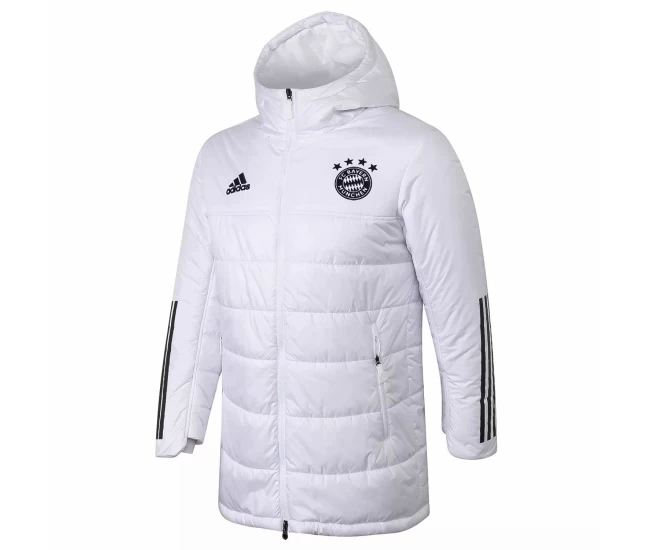 Bayern Munich Winter Jacket White 2020 2021