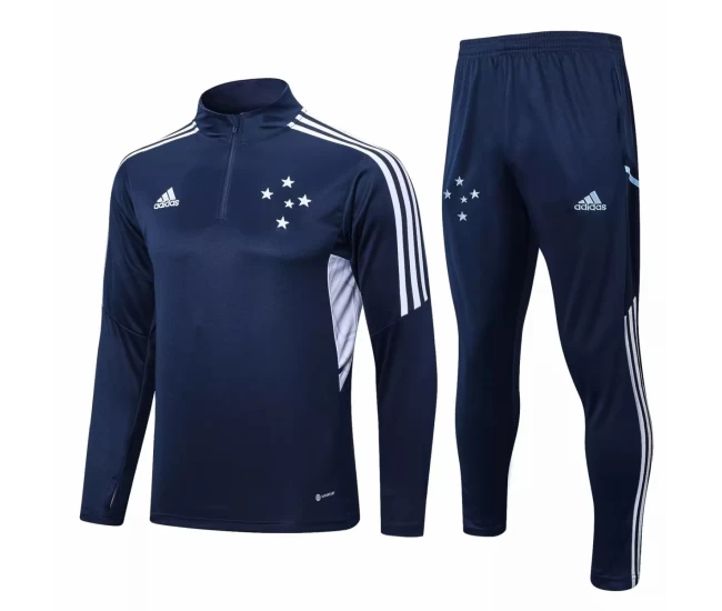 Cruzeiro Navy Training Technical Soccer Tracksuit 2022-23