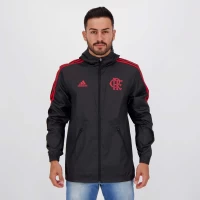 Flamengo Black Windbreaker Soccer Jacket