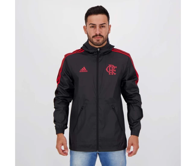 Flamengo Black Windbreaker Soccer Jacket