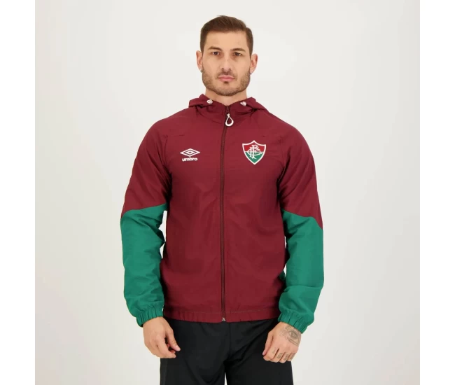 Umbro Fluminense Mens Travel Grena Soccer Jacket 2023-24