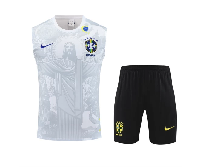 Brazil Adult Pre Match Sleeveless Soccer Kit 2025-26
