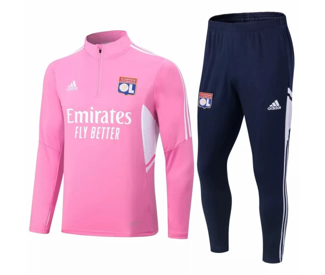 Olympique Lyonnais Pink Training Technical Soccer Tracksuit 2022-23