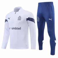 Olympique Marseille White Training Technical Soccer Tracksuit 2022-23