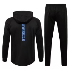 Olympique Marseille Black Hooded Presentation Soccer Tracksuit 2021-22