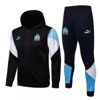 Olympique Marseille Black Hooded Presentation Soccer Tracksuit 2021-22