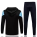 Olympique Marseille Black Hooded Presentation Soccer Tracksuit 2021-22