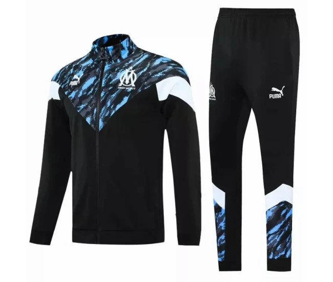 Olympique Marseille Soccer Presentation Tracksuit Black 2021 2022