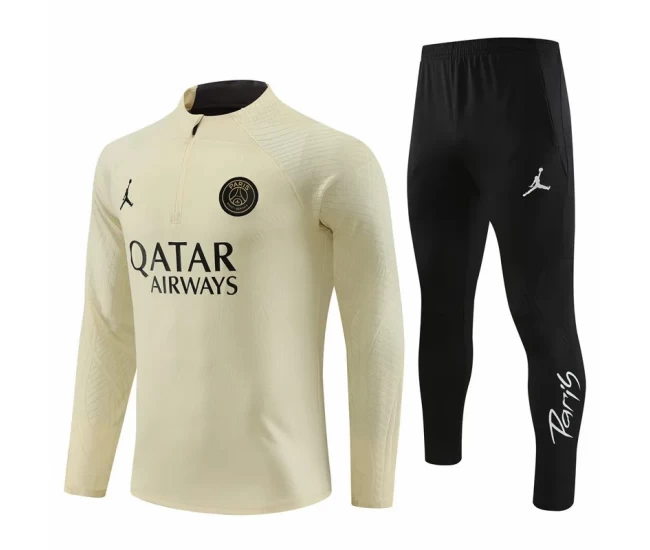 Jordan PSG Beige Training Technical Soccer Tracksuit 2023-24