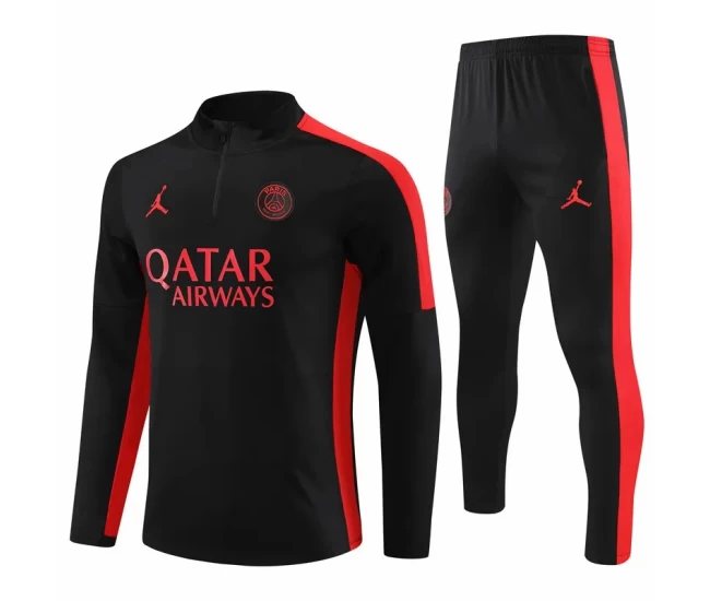 Jordan PSG Black Training Technical Soccer Tracksuit 2023-24