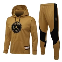 PSG X Jordan Hooded Golden Training Technical Soccer Tracksuit 2021-22