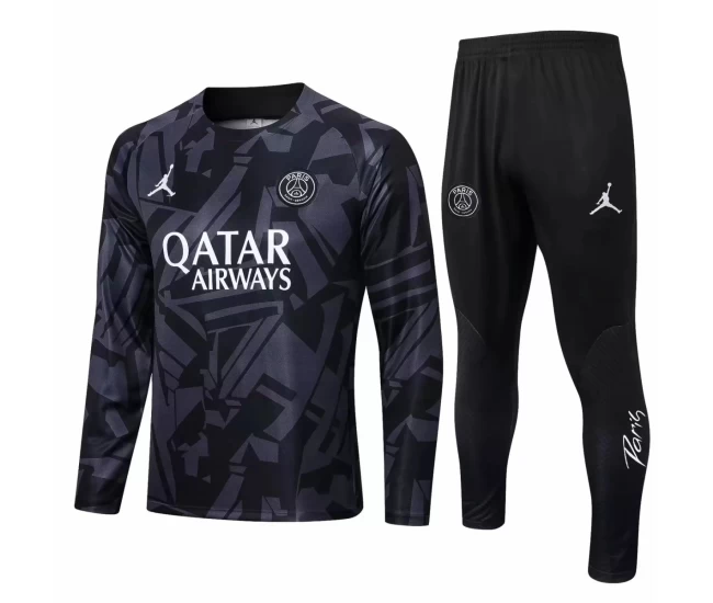 PSG Jordan Black Training Technical Soccer Tracksuit 2022-23