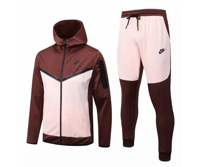 Nike Brown Pink Training Hoodie Presentation Soccer Tracksuit 2022-23