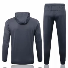 Nike Grey White Training Hoodie Presentation Soccer Tracksuit 2022-23