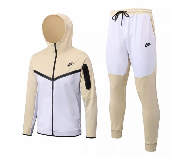 Nike Yellow White Training Hoodie Presentation Soccer Tracksuit 2022-23
