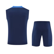 Paris Saint-Germain Mens Pre Match Navy Sleeveless Training Kit 2025-26